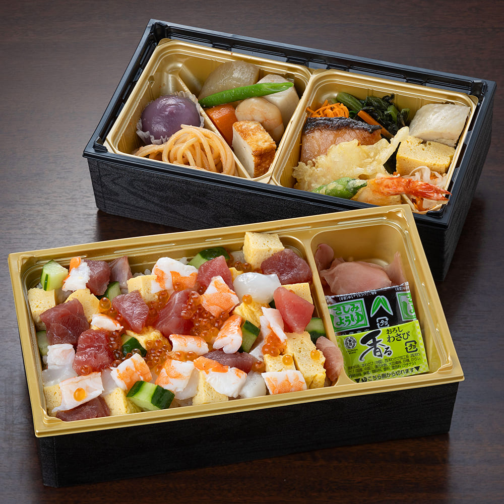 海鮮ちらし寿司二段重【ご注文は2個以上から】