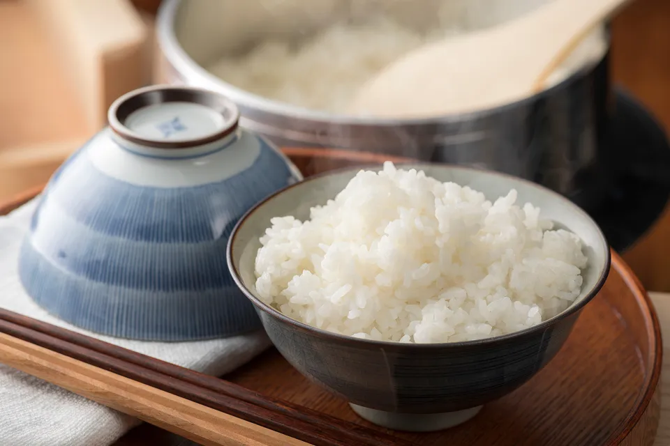 枡に盛ったご飯